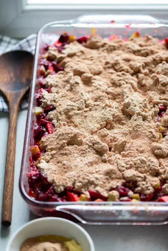 strawberry rhubarb dump cake recipe