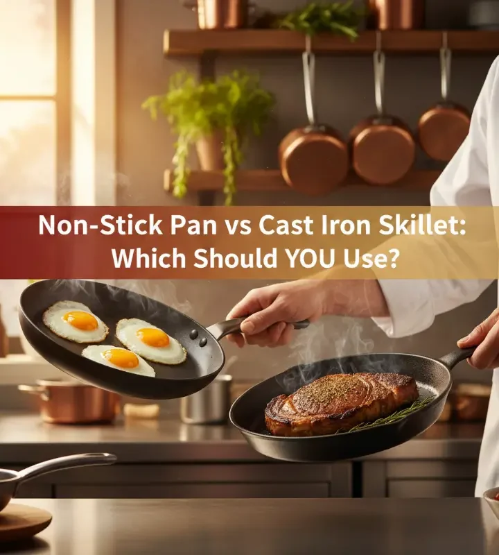 Non-Stick Pan vs Cast Iron Skillet