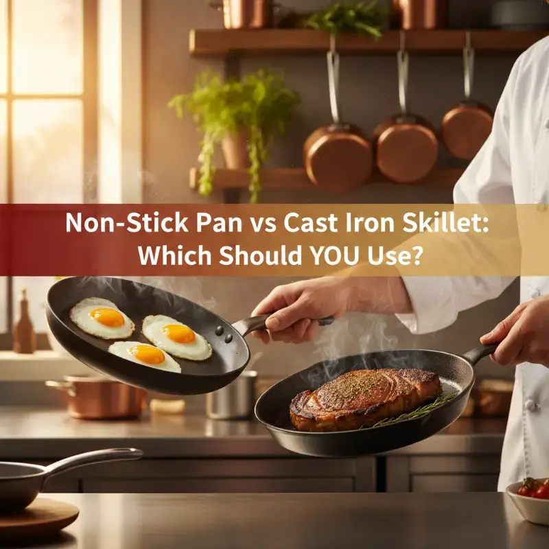Non-Stick Pan vs Cast Iron Skillet