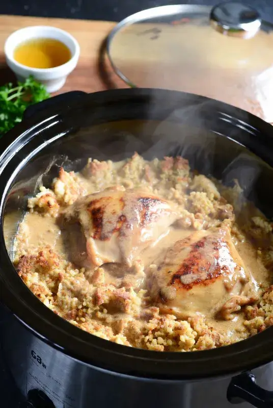 chicken stuffing crock pot recipe​