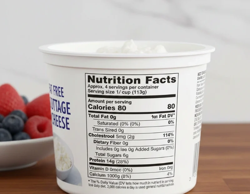 fat free cottage cheese nutrition facts